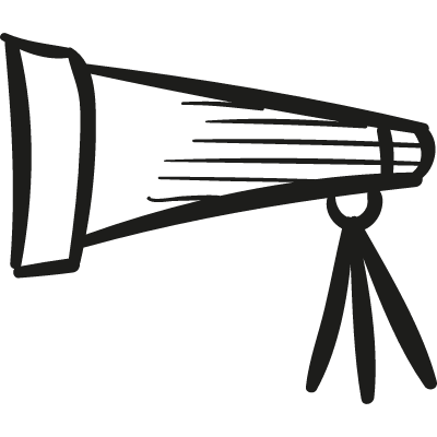Draw Telescope vector logo