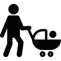 Man with Stroller vector
