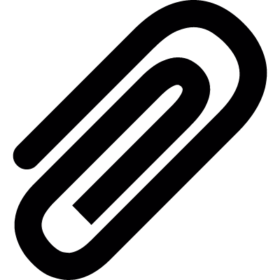 Paper clip attachment vector logo