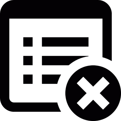 Delete list vector logo