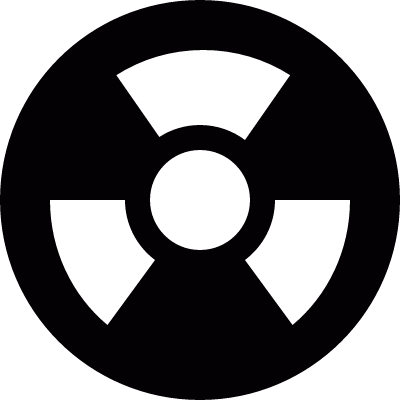 Radioactive sign vector logo
