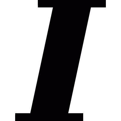Italic symbol vector logo