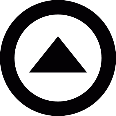 Triangle inside circle vector logo