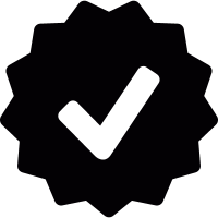 Approval symbol in badge vector