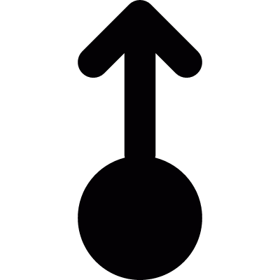 Dot with up arrow vector logo