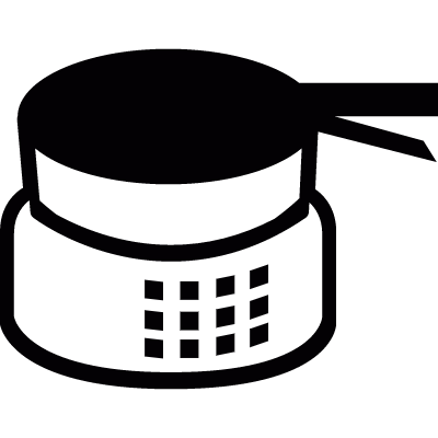 Portable stove vector logo