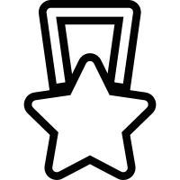 Star shaped medal vector