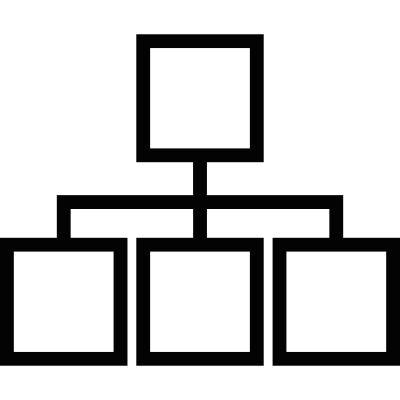 Hierarchy square structure vector logo