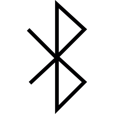 Bluetooth symbol silhouette vector logo