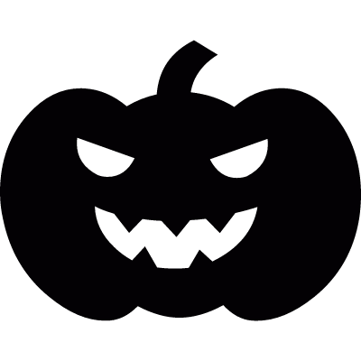 Pumpkin face vector logo