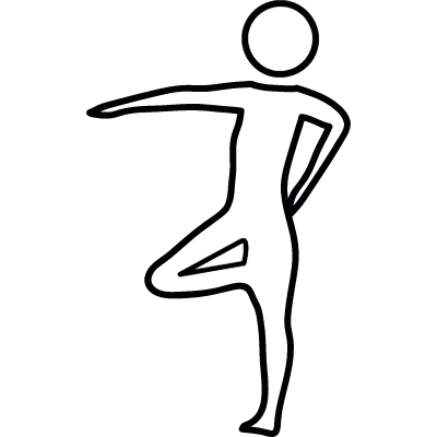 Gymnast posture vector logo