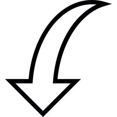 Curved Down Arrow vector logo