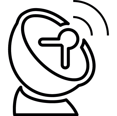 Dish signal transmission, IOS 7 symbol vector logo