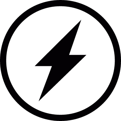 Lightning in a circle vector logo
