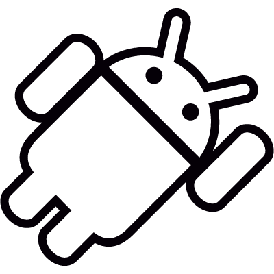 Android with Left Hand Up vector logo