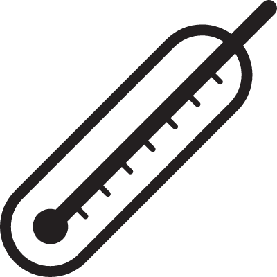 Inclined Thermometer vector logo