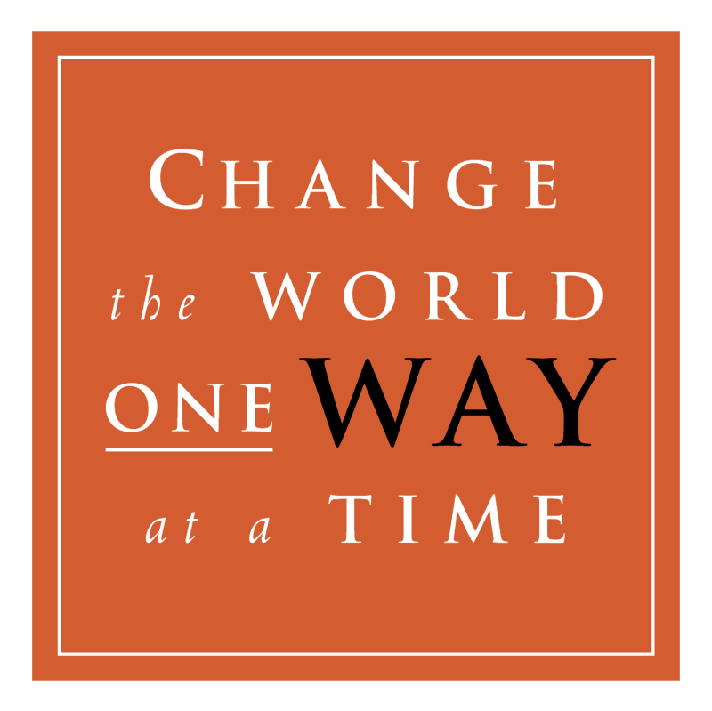 Change the World One Way at a Time vector