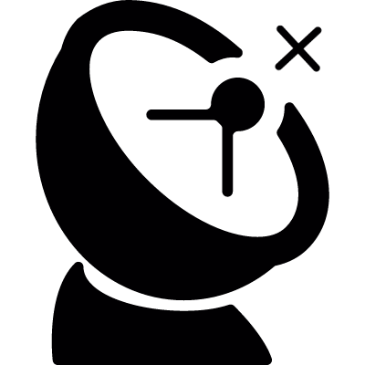 Signal dish satellite vector logo