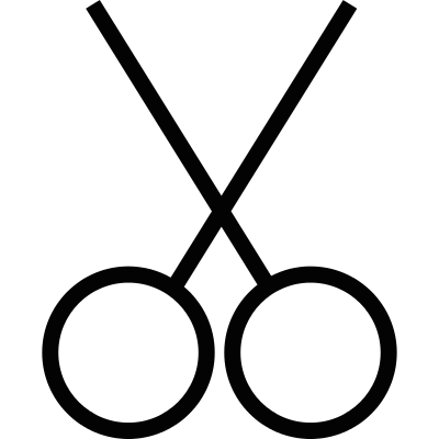 Open Scissors vector logo