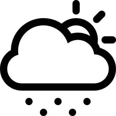Sun and snow vector logo
