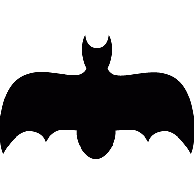 Bat with open wings vector logo