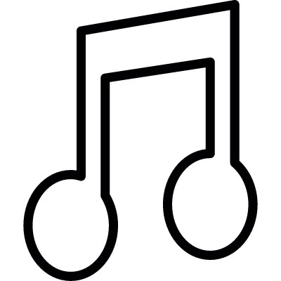 Musical beam note vector logo