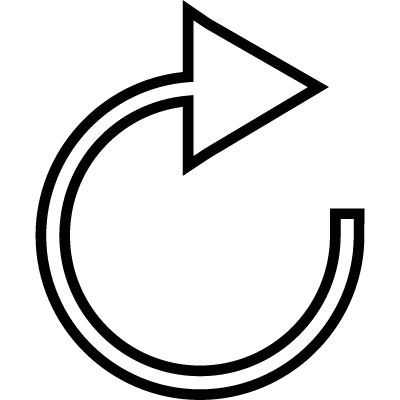 Reloading white arrow vector logo