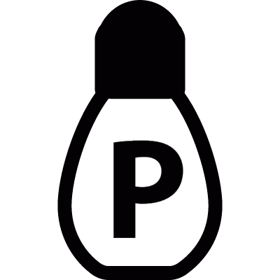 Light Bulb with letter p vector logo