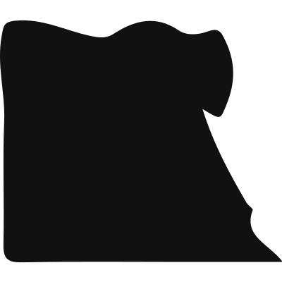 Egypt black country map shape vector logo