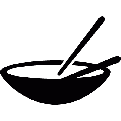 Bowl and chopsticks of Japan vector logo