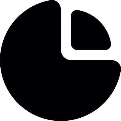 Pie diagram vector logo