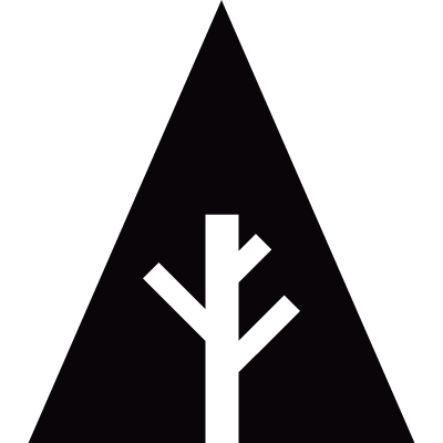 Geometrical tree vector logo
