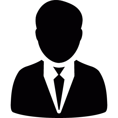 Man in suit and tie vector logo