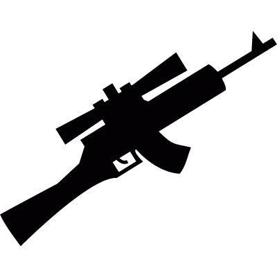 Sniper rifle vector logo