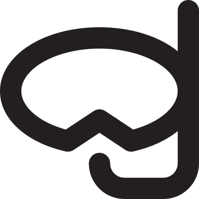Scuba dive goggles vector logo