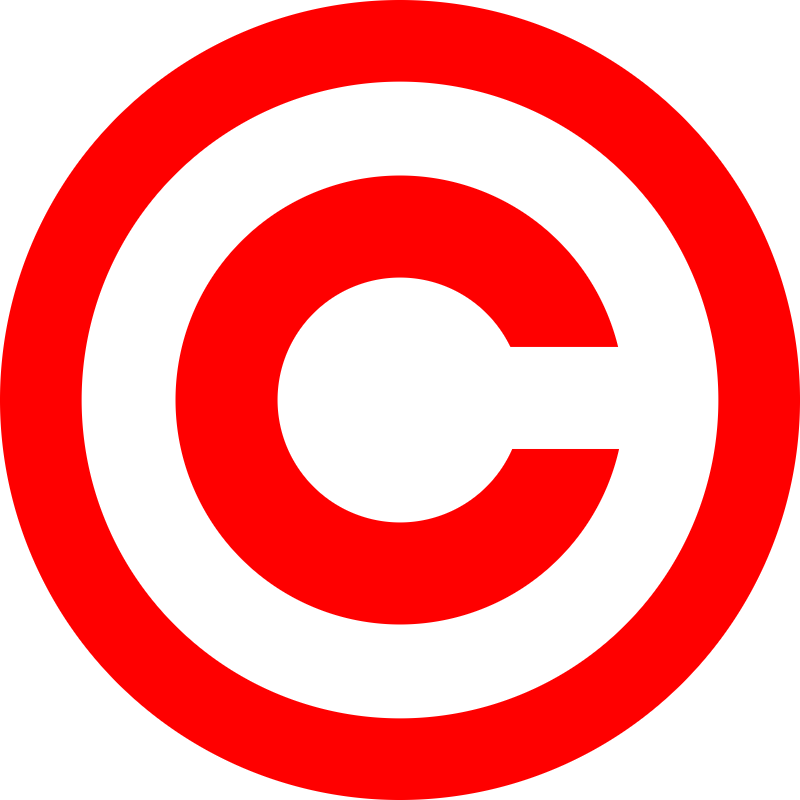 Copyright red vector