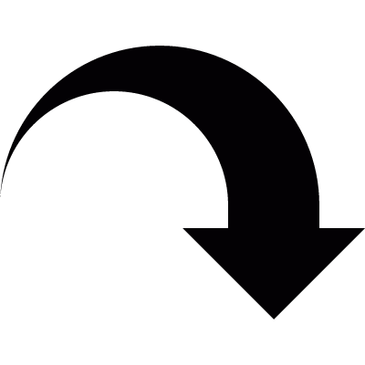 Downward arrow curve vector logo
