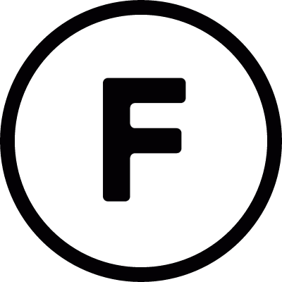 F inside a circle vector logo