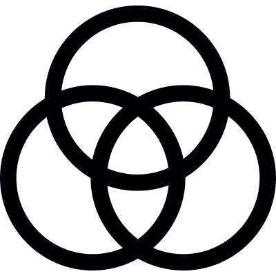 Borromean rings vector logo