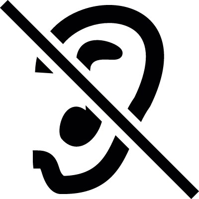 Deaf symbol vector logo