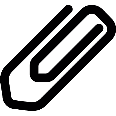 Shaped paper clip vector logo