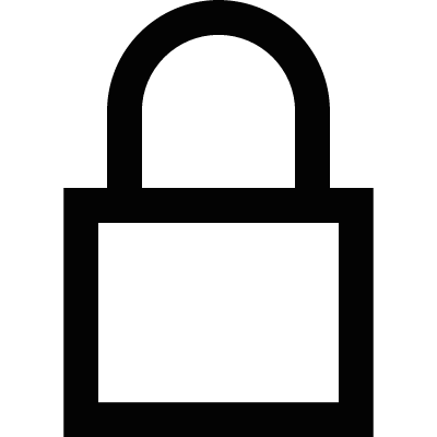 Secured lock vector logo