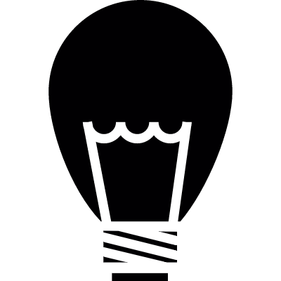Black bulb vector logo