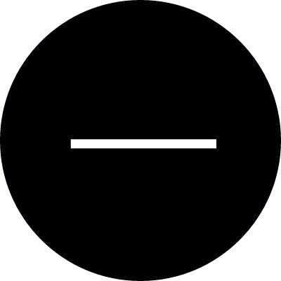 Negative thin sign in a circle vector logo