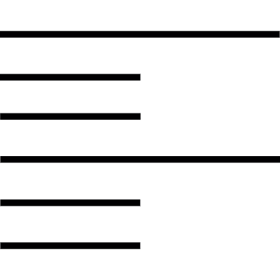 Align left, IOS 7 interface symbol vector logo