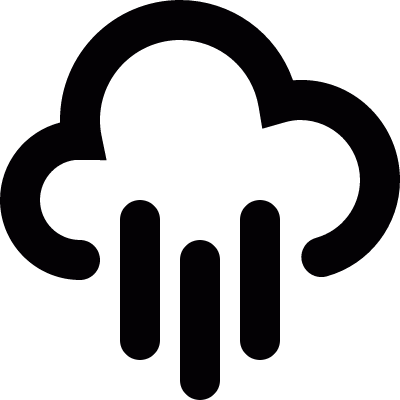 Raining cloud vector logo