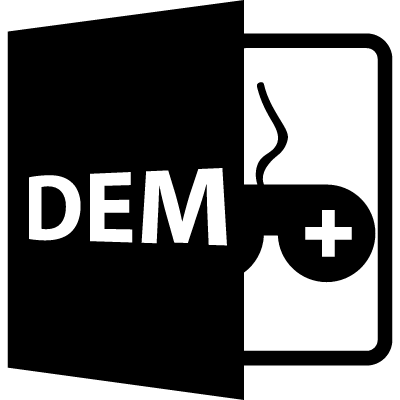 Dem file format symbol vector logo