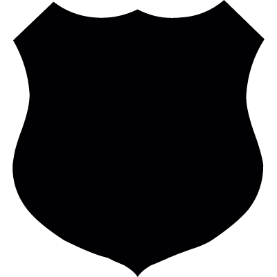 Black shield shape vector logo