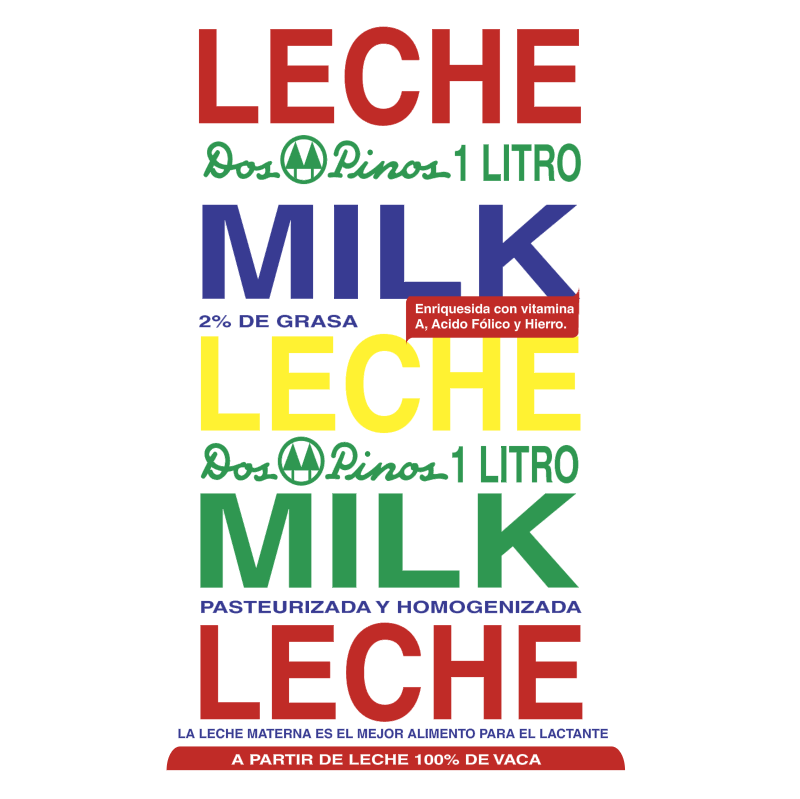 Leche Dos Pinos Milk vector