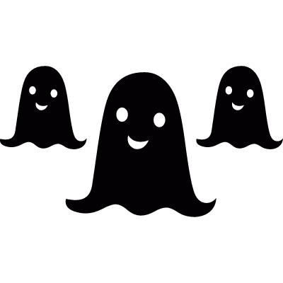 Halloween ghosts vector logo